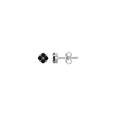 Boucles d'oreilles en argent et oxydes de zirconium
