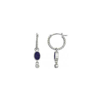Boucles d'oreilles en argent et oxydes de zirconium