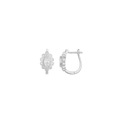 Boucles d'oreilles en argent et oxydes de zirconium