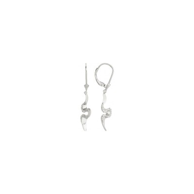 Boucles d'oreilles en argent et oxydes de zirconium