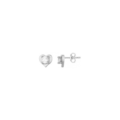 Boucles d'oreilles en argent et oxydes de zirconium