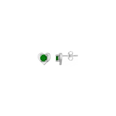 Boucles d'oreilles en argent et oxydes de zirconium