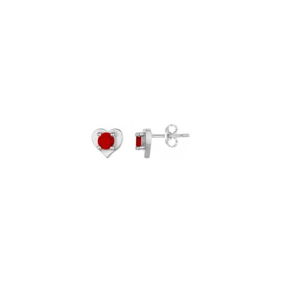 Boucles d'oreilles en argent et oxydes de zirconium