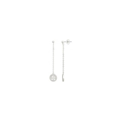 Boucles d'oreilles en argent et oxydes de zirconium