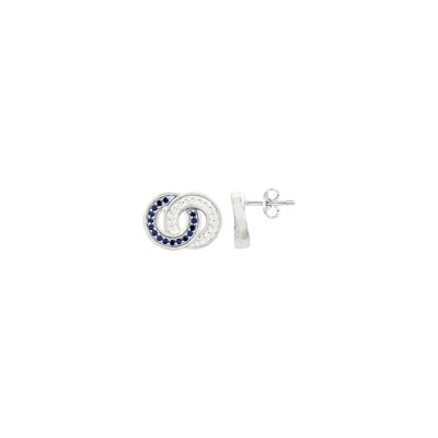 Boucles d'oreilles en argent et oxydes de zirconium