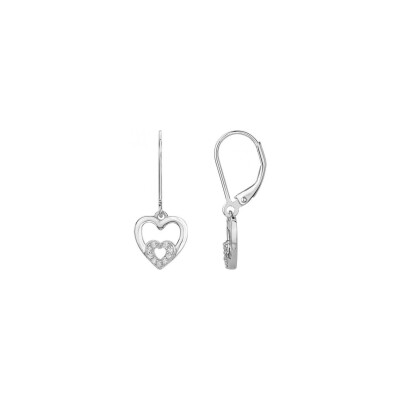 Boucles d'oreilles en argent et oxyde de zirconium
