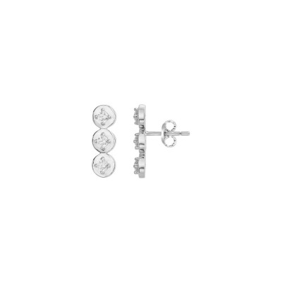 Boucles d'oreilles en argent et oxyde de zirconium