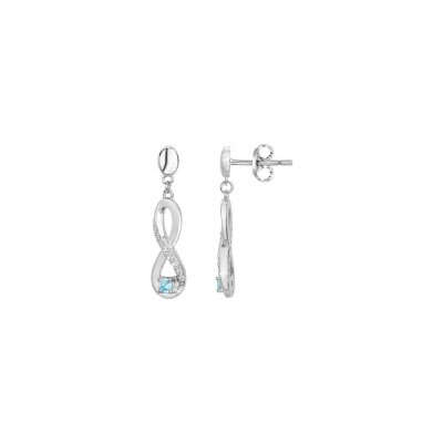 Boucles d'oreilles en argent et oxyde de zirconium