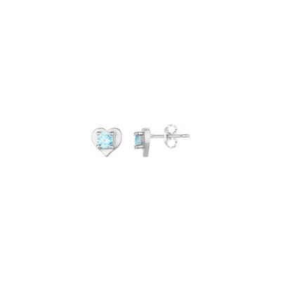 Boucles d'oreilles en argent et oxyde de zirconium