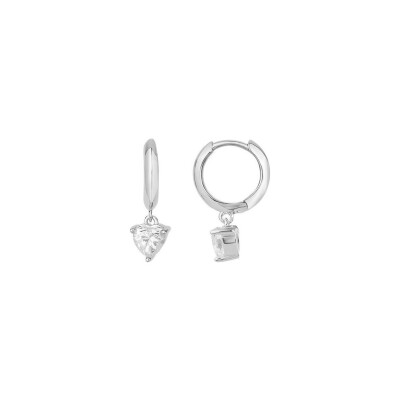 Boucles d'oreilles en argent et oxyde de zirconium