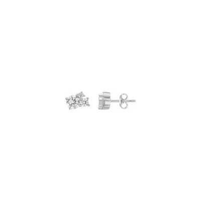 Boucles d'oreilles en argent et oxyde de zirconium