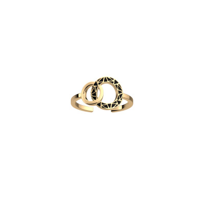 Bague Les Cadettes Halo, finition dorée, taille 50