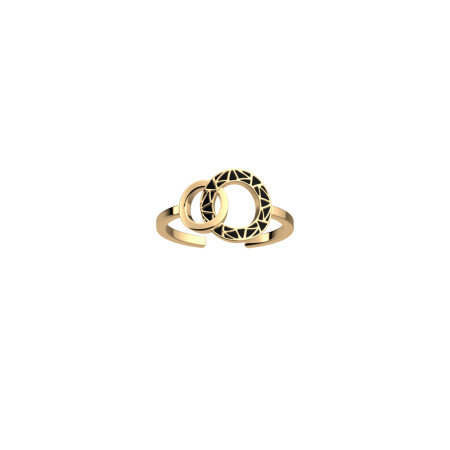 Bague Les Cadettes Halo, finition dorée, taille 50