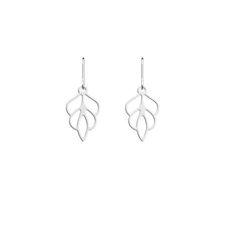 Boucles d'oreilles pendantes Les Georgettes Les Essentielles Phenix, finition argentée, 16mm