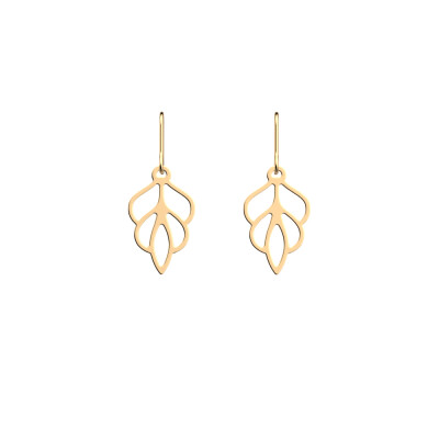 Boucles d'oreilles pendantes Les Georgettes Les Essentielles Phenix, finition dorée, 16mm