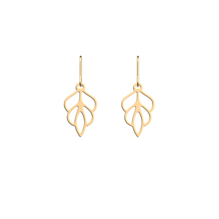 Boucles d'oreilles pendantes Les Georgettes Les Essentielles Phenix, finition dorée, 16mm