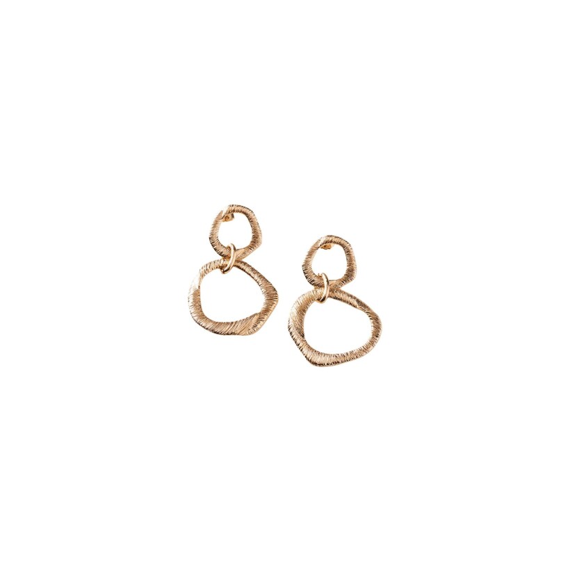 Boucles d'oreilles Saunier Alizée en plaqué or