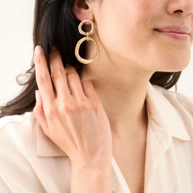 Boucles d'oreilles Saunier Alizée en plaqué or