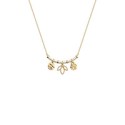 Collier chaîne Les Cadettes Lotus Pampille, finition dorée