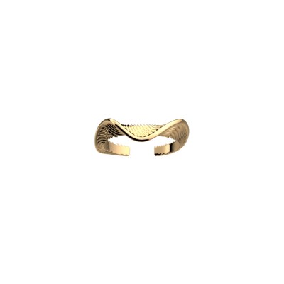 Bague Les Cadettes Groovy, finition dorée, taille 50