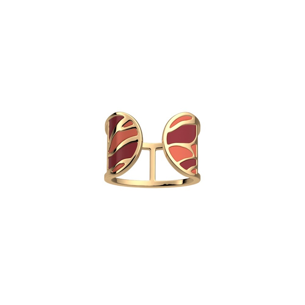 Bague Les Cadettes Tigre, finition dorée, taille 50