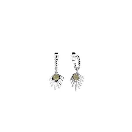 Boucles d'oreilles créoles Les Cadettes Croisette Preci, finition argentée, taille L