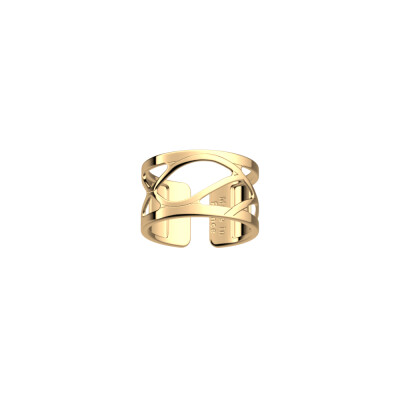 Bague Les Georgettes Les Essentielles Wavy, finition dorée, taille 52