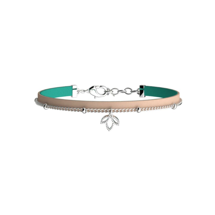Bracelet Les Georgettes Les Cadettes Multi-Rang Lotus, finition argentée, taille S