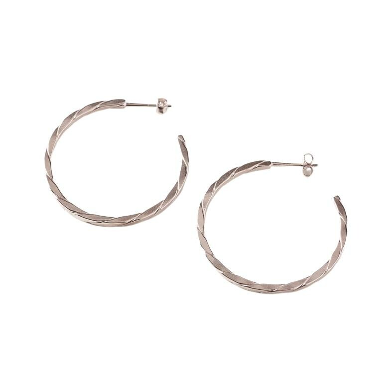 Boucles d'oreilles créoles Saunier Hauban en argent