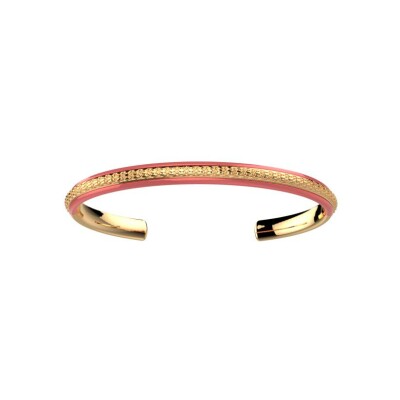 Bracelet Les Cadettes Sunset finition dorée et laque corail