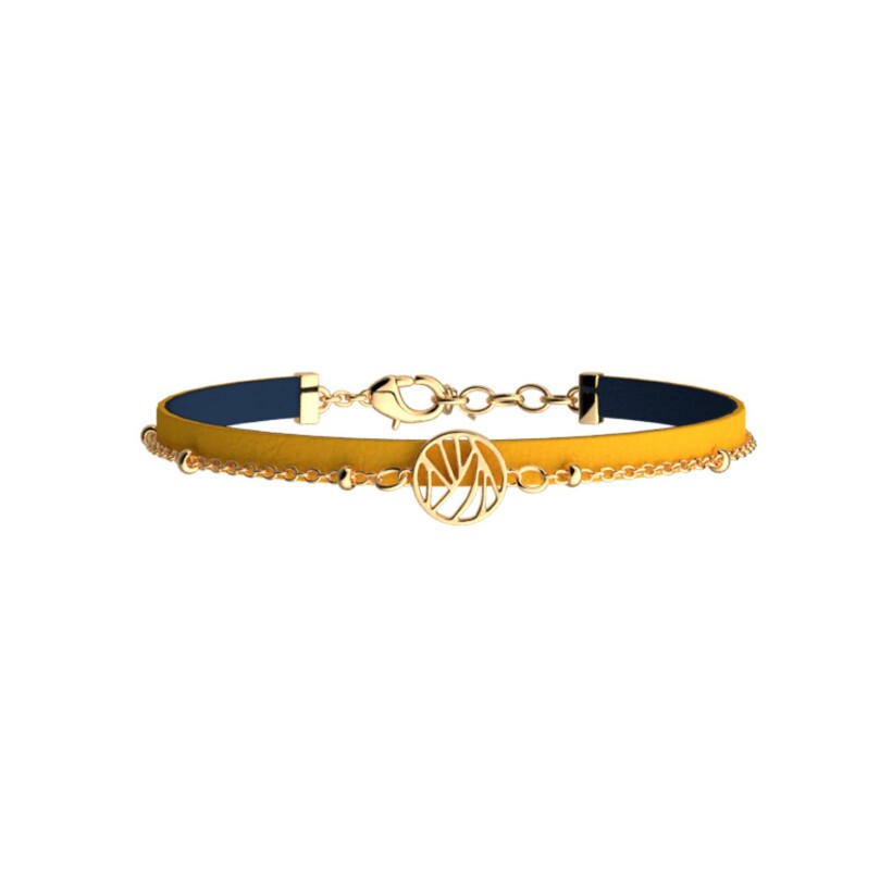 Bracelet Les Georgettes Les Cadettes Multi-Rang Perroquet, finition dorée, taille S