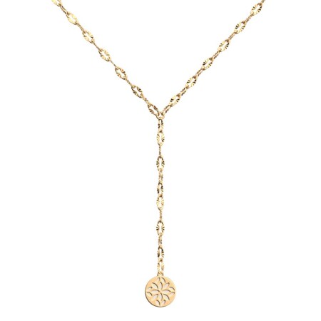 Collier Les Cadettes Lotus Pampille, finition dorée, taille 45cm