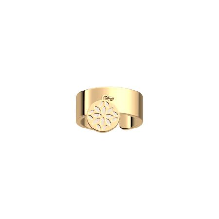 Bague Les Cadettes Lotus Pampille, finition dorée, taille 50