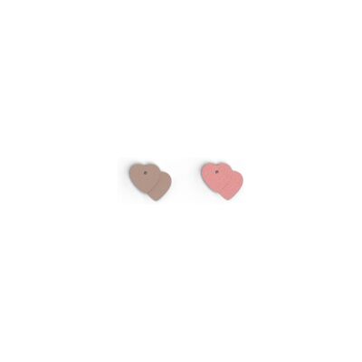Cuir pour boucles d'oreilles Les Georgettes Jasmin / Rose Métal, 17mm