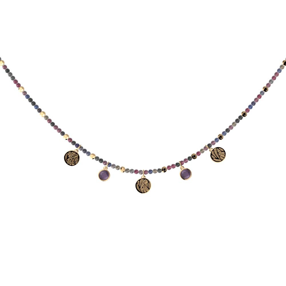 Collier Les Cadettes Perroquet Perle, finition dorée, taille 45cm