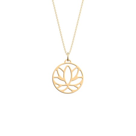 Collier Les Georgettes Les Essentielles Lotus, finition dorée, 50cm