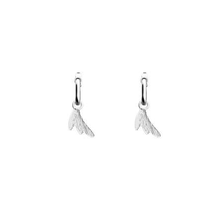 Boucles d'oreilles pendantes Les Georgettes Les essentielles Colibri, finition argentée, 16mm