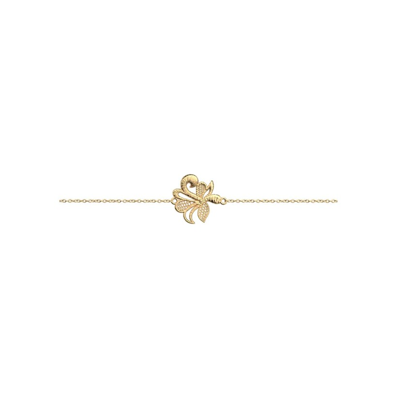 Bracelet Les Georgettes Bouquet en laiton finition dorée, 16mm
