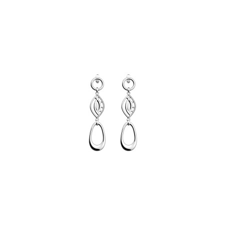 Boucles d'oreilles Les Georgettes Divine en laiton finition argentée, 16mm