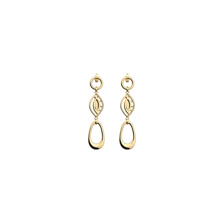 Boucles d'oreilles Les Georgettes Divine en laiton finition dorée, 16mm