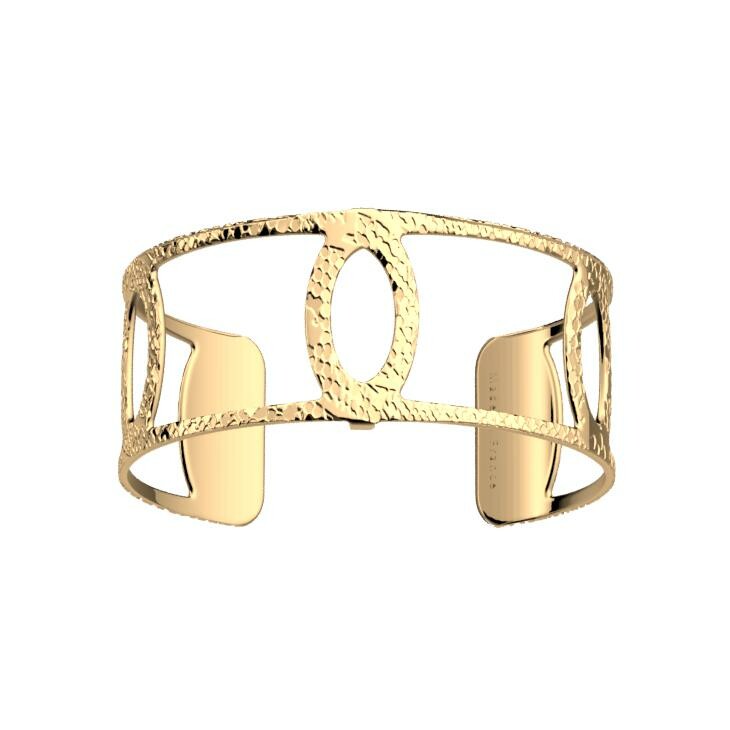 Bracelet manchette Les Georgettes Ecaille en laiton finition dorée, 25mm