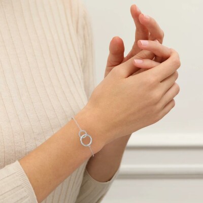 Bracelet Les Georgettes Icône en laiton finition argentée