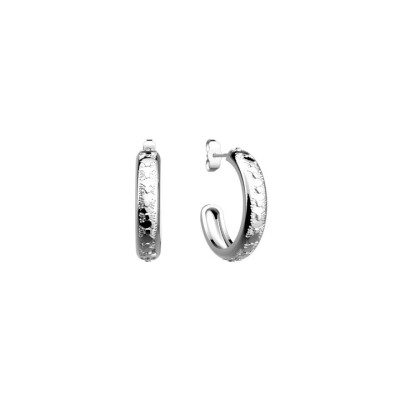 Boucles d'oreilles Les Georgettes Icône en laiton finition argentée, S
