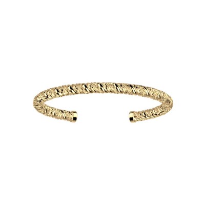 Bracelet jonc Les Georgettes Icône Torsade en laiton finition dorée, S
