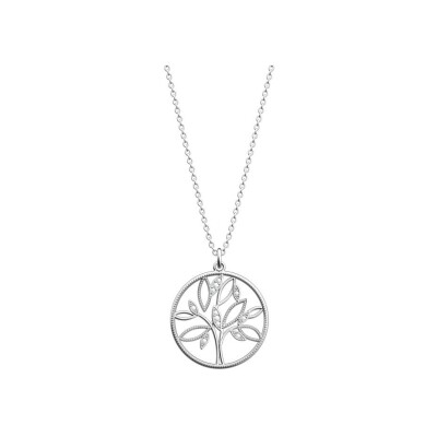 Collier Les Georgettes Arbre de Vie en laiton finition argentée