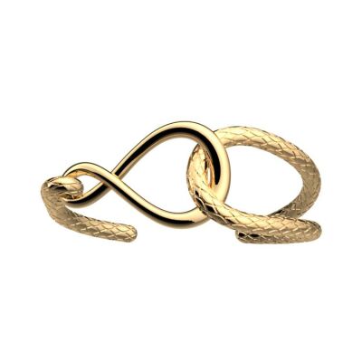 Bracelet jonc Les Georgettes Icône Infini en laiton finition dorée, S