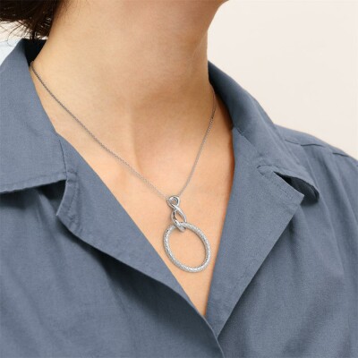 Collier Les Georgettes Icône Infini en laiton finition argentée