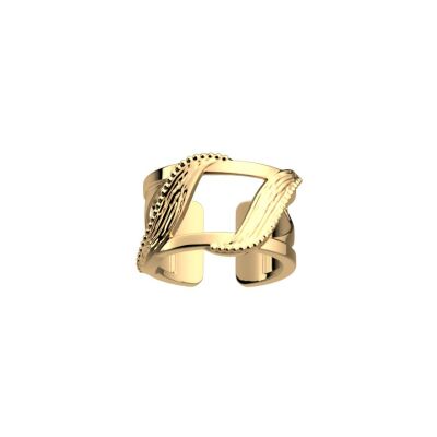 Bague Les Georgettes Drapé en laiton finition dorée, taille 58, 12mm