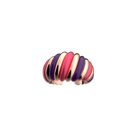 Bague maxi Les Cadettes Lollipop en laiton finition dorée et laque, taille 56