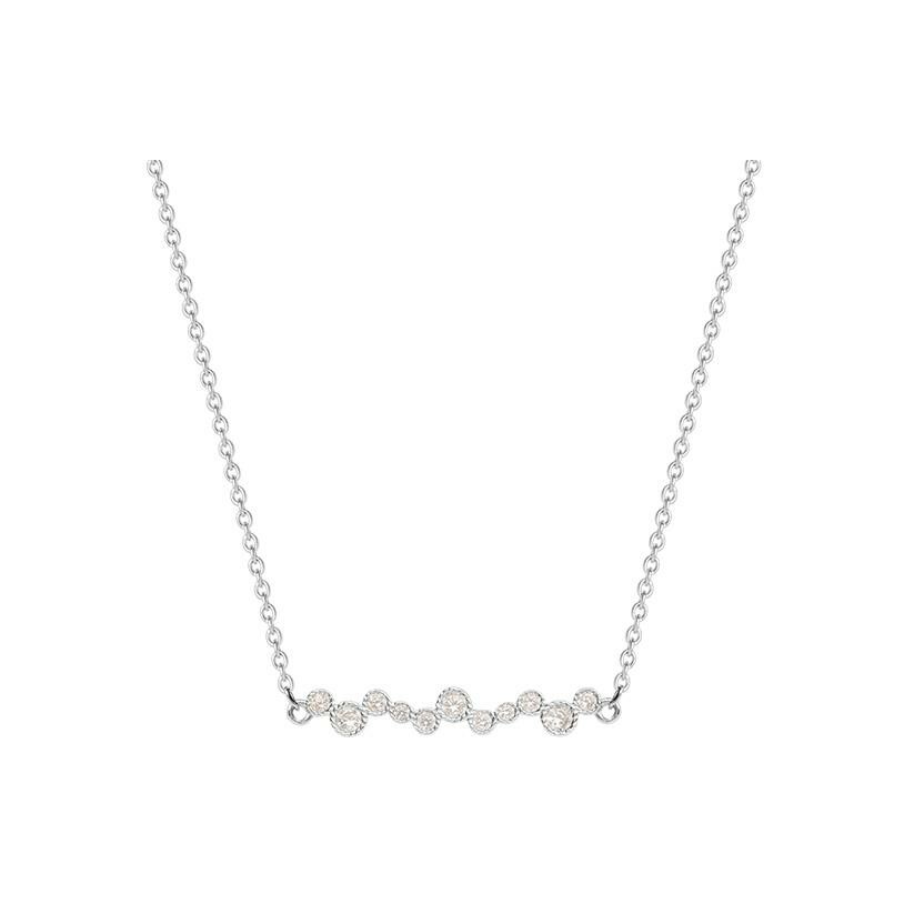 Collier Saunier en argent et oxydes de zirconium